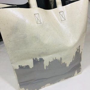 Puzzle Laminated Cotton Canvas Painter's Tote Reusable Shopper Bag